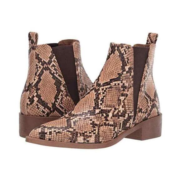 Steve Madden Jumble Cognac Snake Booties Size 7 - Picture 2 of 7